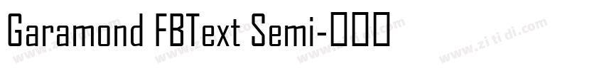 Garamond FBText Semi字体转换